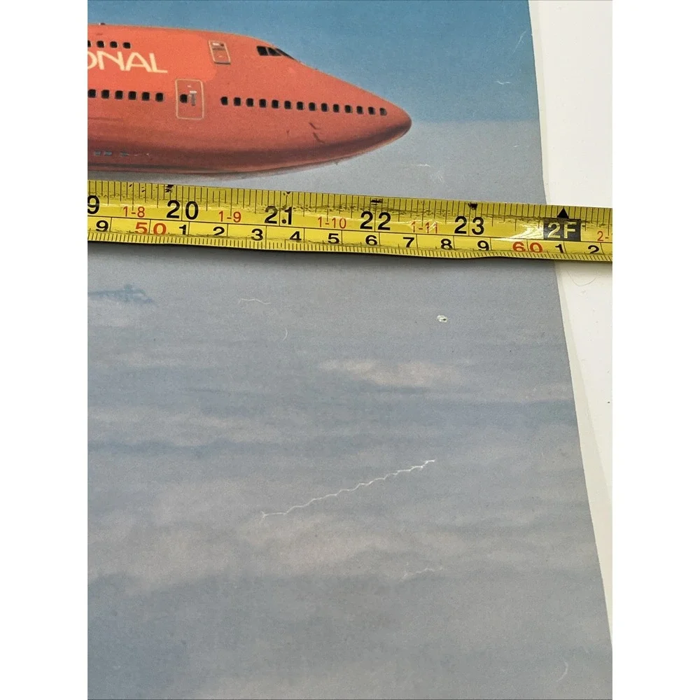 VTG Braniff Boeing 747 N605BN Orange Plane 18x24